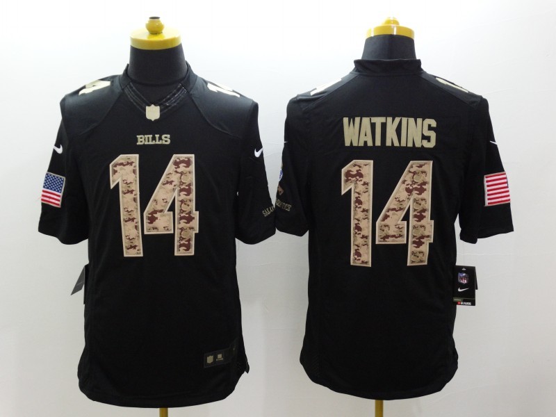 Men's Buffalo Bills Sammy Watkins #14 Black Jersey